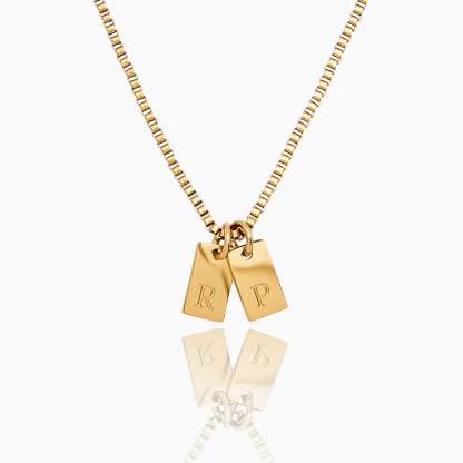 Tag Initial Necklace