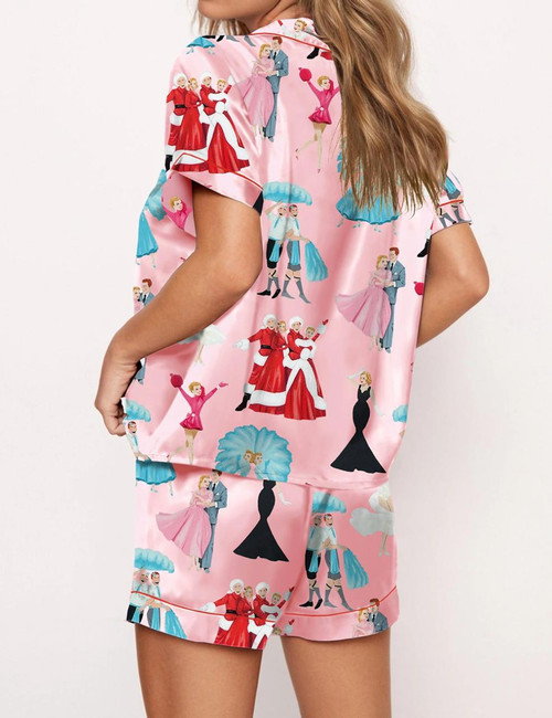 Christmas Satin Pajama Set For Women