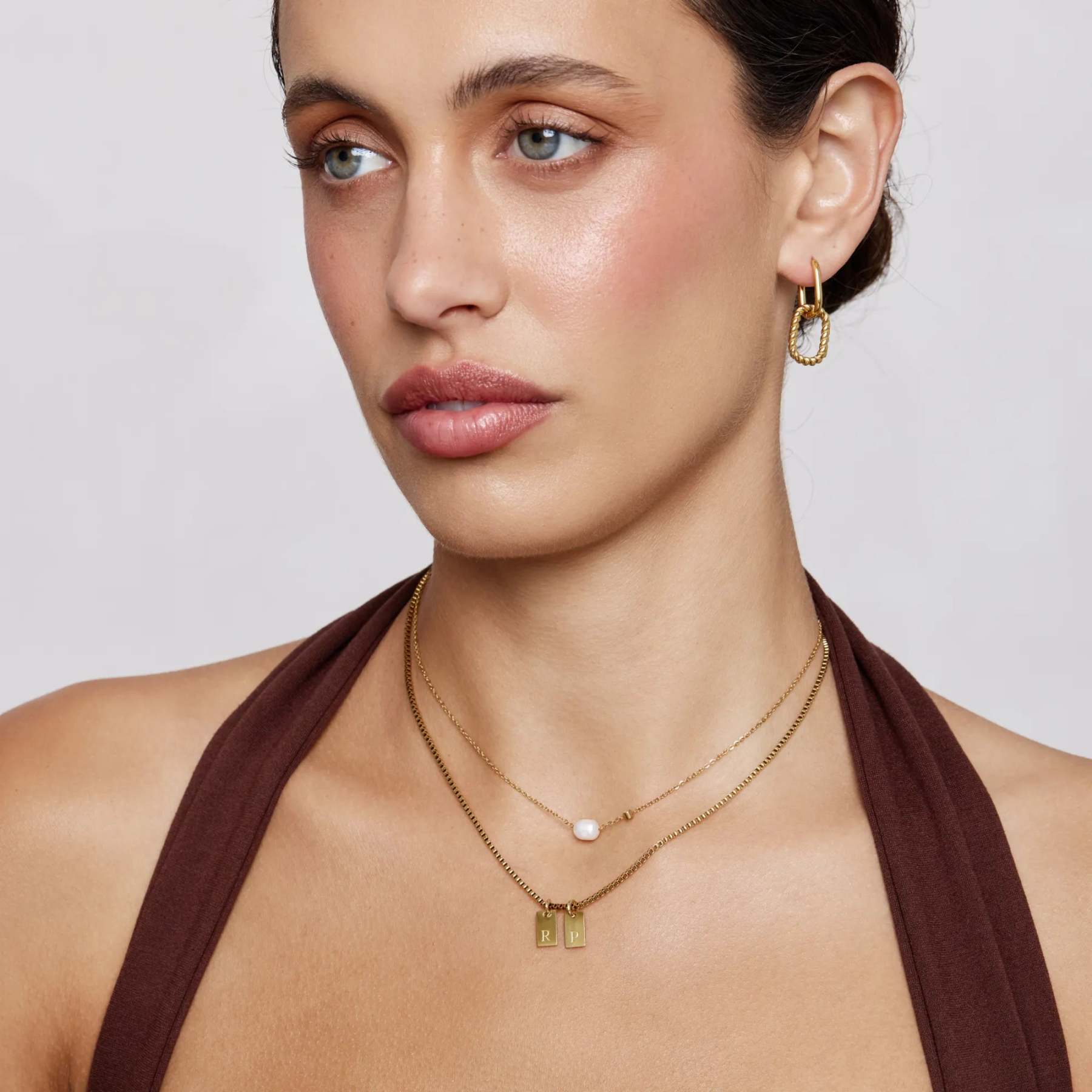 Tag Initial Necklace