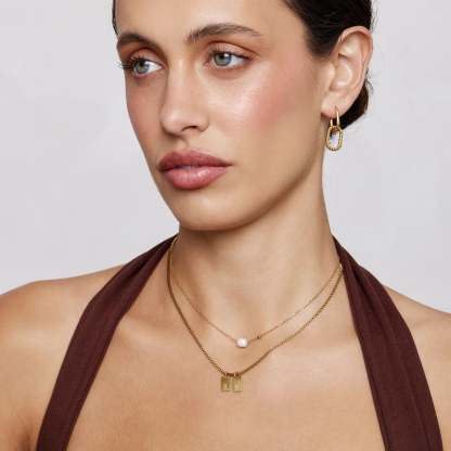 Tag Initial Necklace