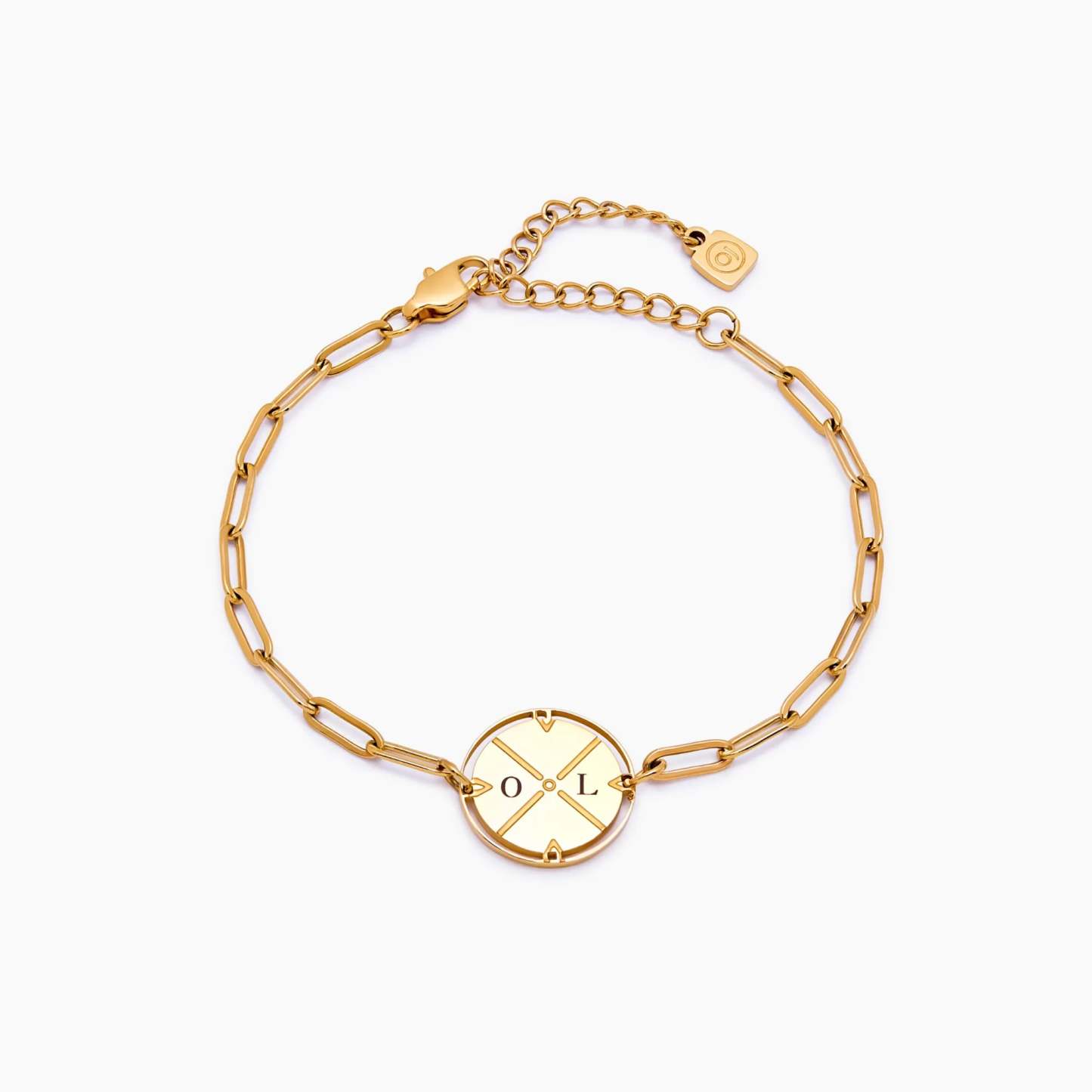 Engraved Compass Bracelet
