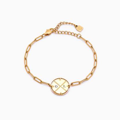 Engraved Compass Bracelet