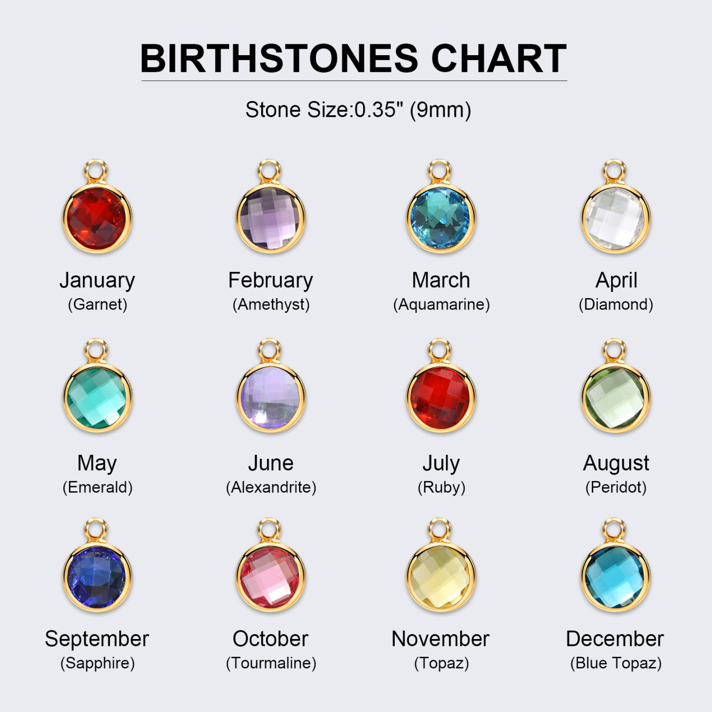 Personalized Minimalism Heart Birthstone Name Necklace Birthday Anniversary Gift for Women