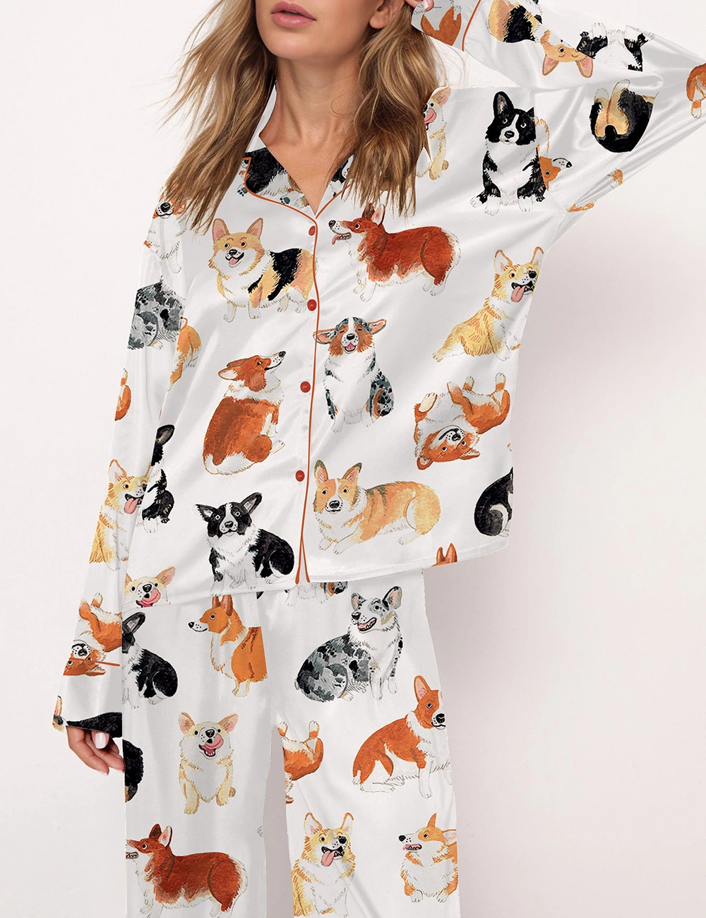 Corgi Print Pajama Set