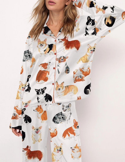 Corgi Print Pajama Set