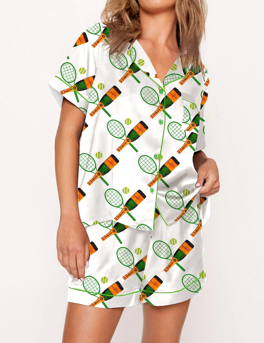 Bottles And Tennis Pajama Set