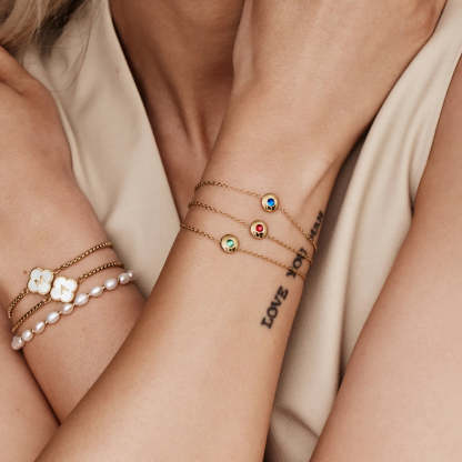 Mini Birthstone Charm Bracelet