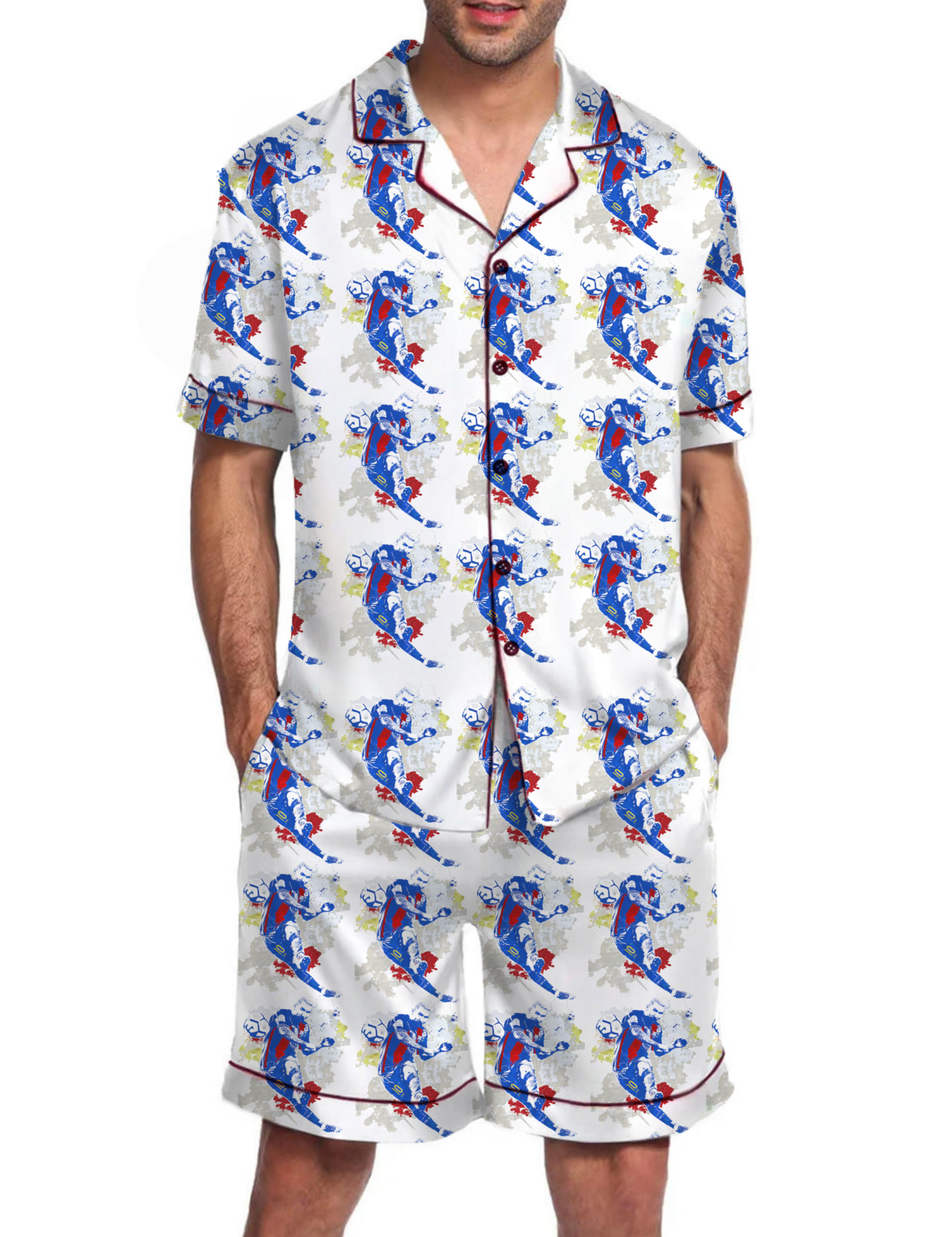 Argentina Footbal Silky Satin Pajama Short Set For Man