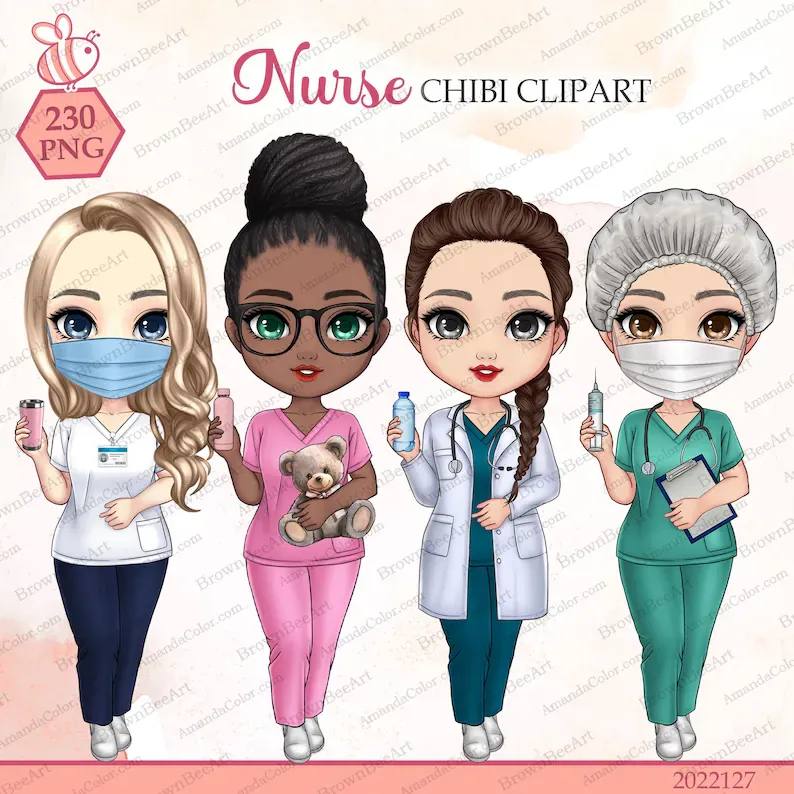 Medical doll , ,Nurse PNG, Hospital Planner