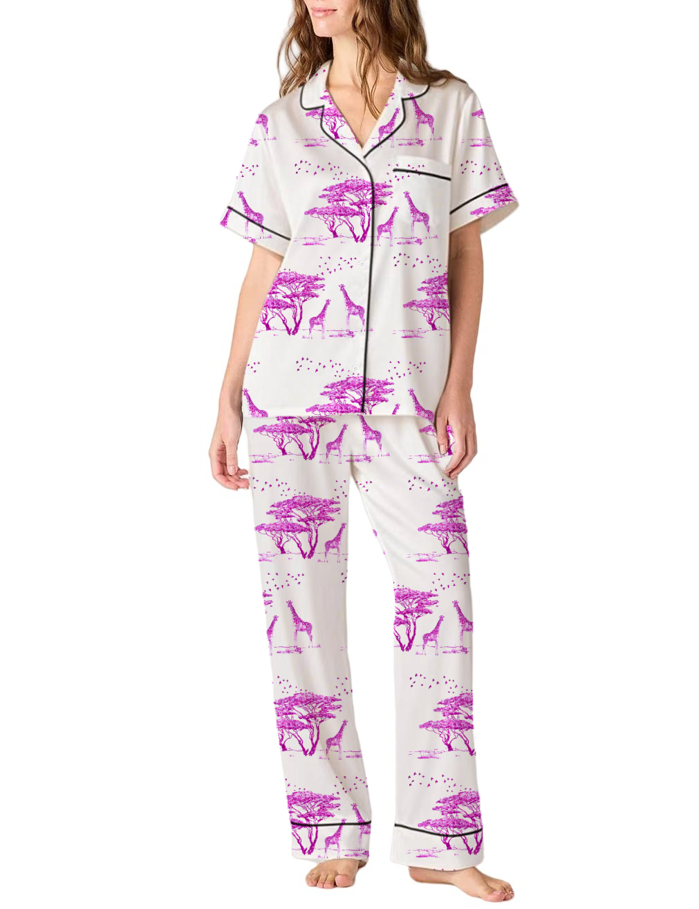 Satin Pajama Pants Set For Women