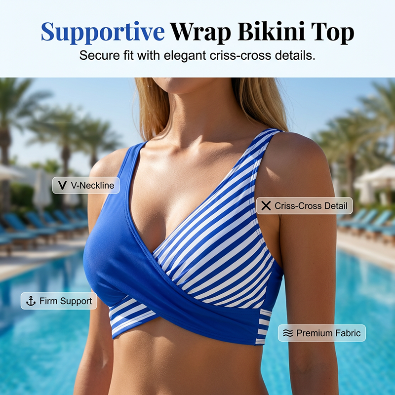 👙 Μαγιό σε χρώμα χρωματικού μπλοκ από S έως 3XL: Κομψά και καλλίγραμμα μαγιό δύο τεμαχίων 🌊