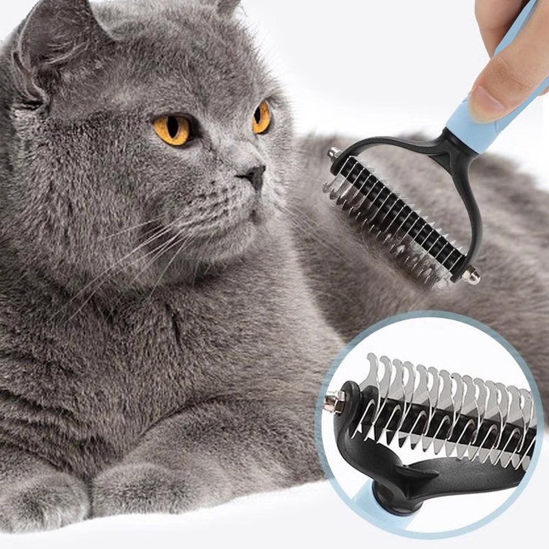🐾 1+1 έκπτωση! 🧹 Χτένα διπλής όψης για γάτες και σκύλους🐶