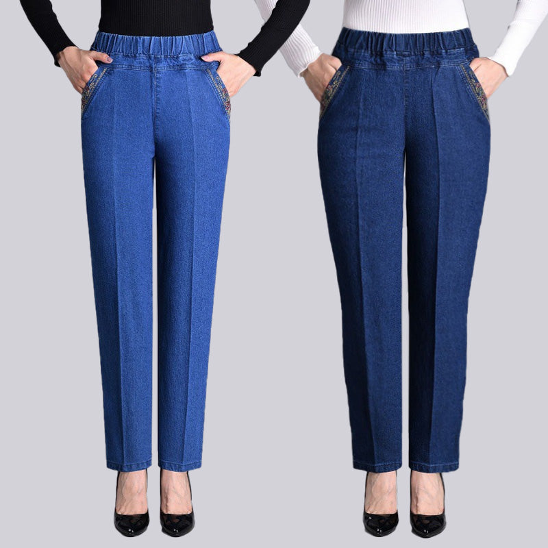 🌸DΓΥΝΑΙΚΕΊΟ ΤΖΙΝ ΜΕ ΠΛΑΪΝΈΣ ΤΣΈΠΕΣ ΚΑΙ ΕΛΑΣΤΙΚΉ ΜΈΣΗ