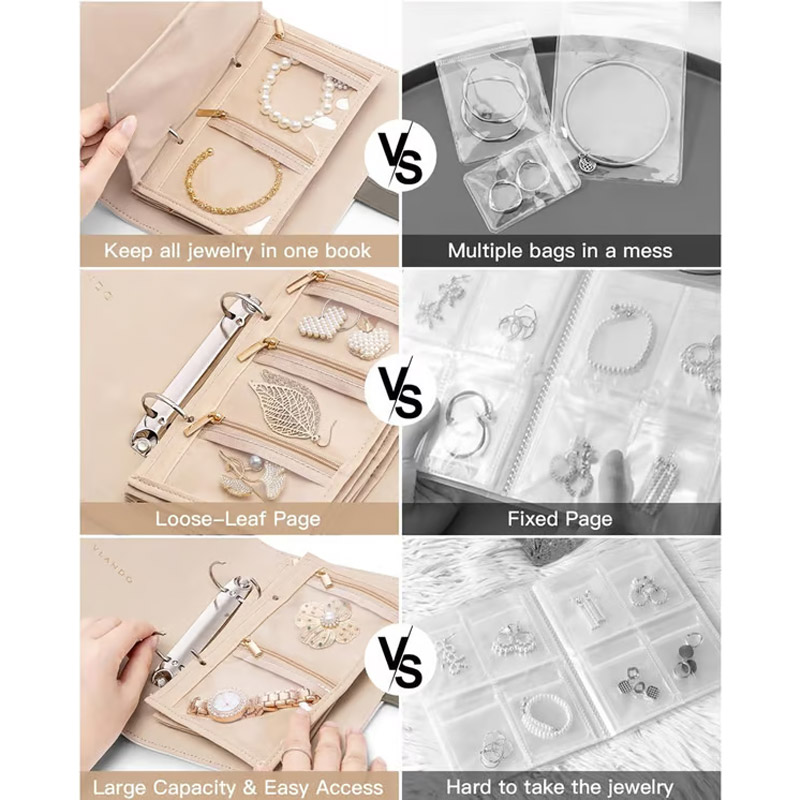 Κομψή φορητή τσάντα αποθήκευσης κοσμημάτων με καρό σχέδιο