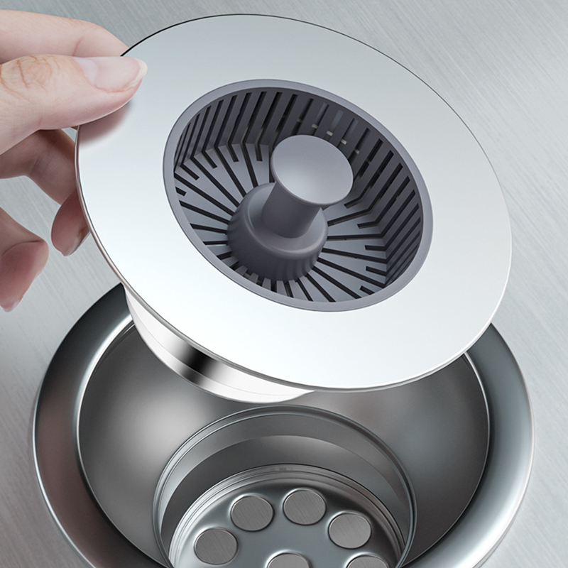 Αναδιπλούμενο πώμα αποστράγγισης νεροχύτη με φίλτρο