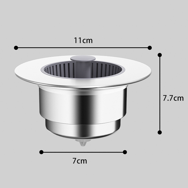 Αναδιπλούμενο πώμα αποστράγγισης νεροχύτη με φίλτρο