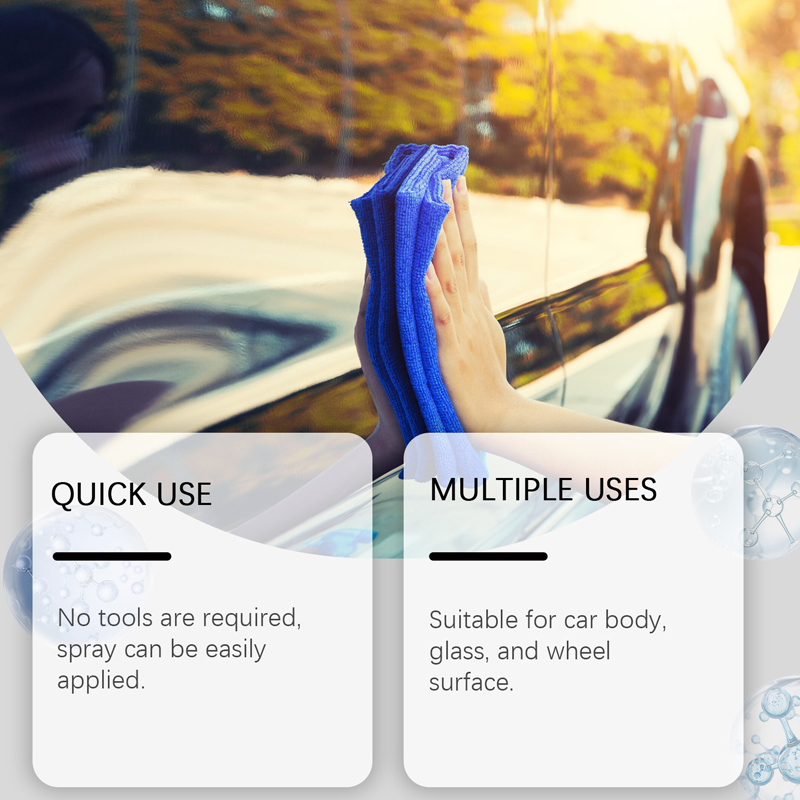 Αποτελεσματικό σπρέι γυαλίσματος για αυτοκίνητα με πετσέτα