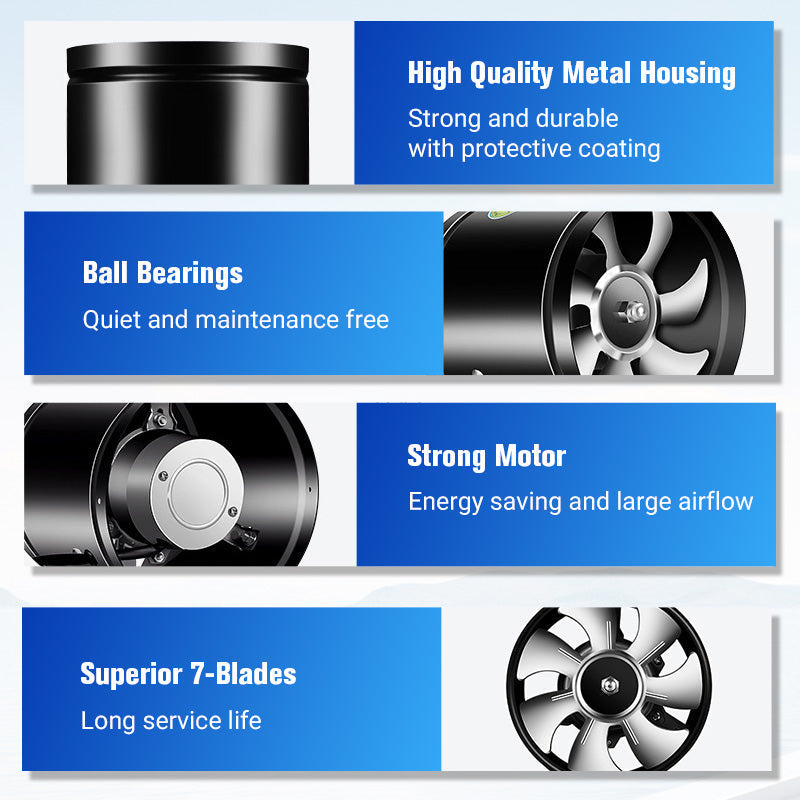 Πολυλειτουργικός ισχυρός ανεμιστήρας εξάτμισης με λειτουργία σίγασης
