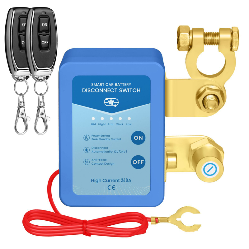 Διακόπτης αποσύνδεσης μπαταρίας αυτοκινήτου με τηλεχειριστήριο 12V/24V