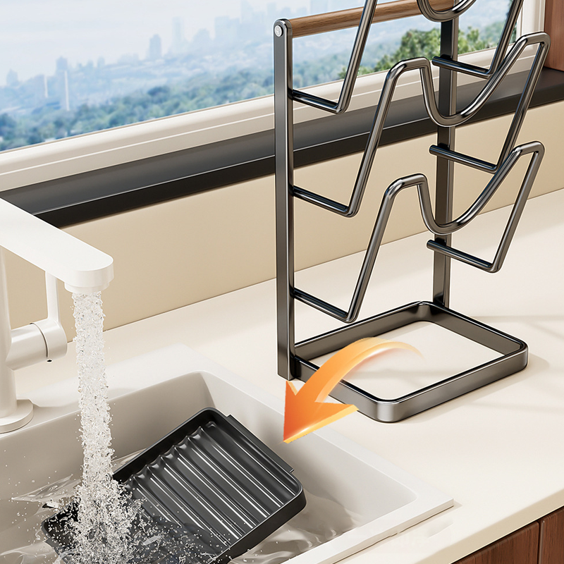 Καπάκι κουζίνας για κατσαρόλα και βάση οργάνωσης σανίδας κοπής