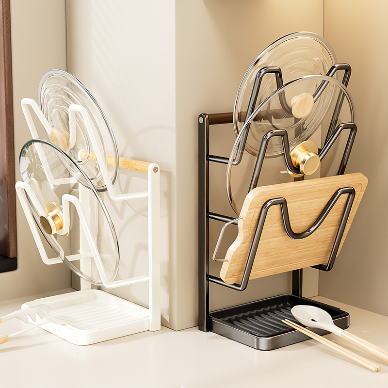 Καπάκι κουζίνας για κατσαρόλα και βάση οργάνωσης σανίδας κοπής