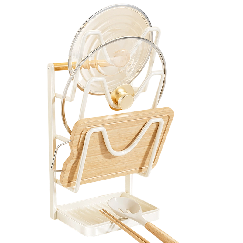 Καπάκι κουζίνας για κατσαρόλα και βάση οργάνωσης σανίδας κοπής