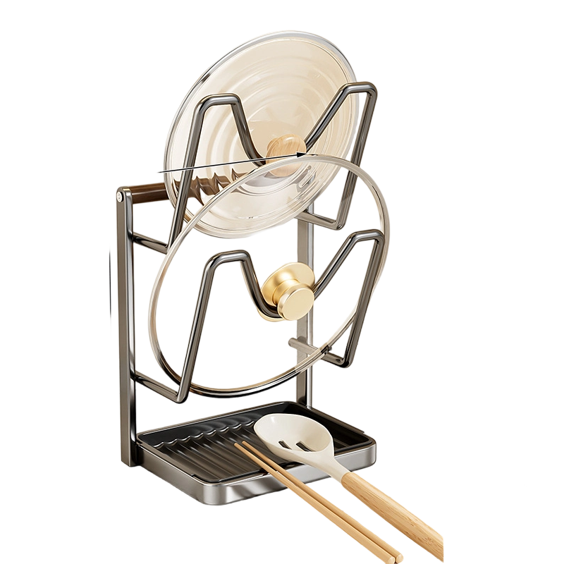 Καπάκι κουζίνας για κατσαρόλα και βάση οργάνωσης σανίδας κοπής