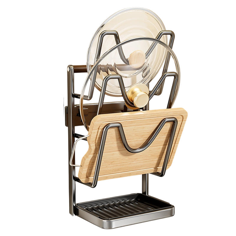 Καπάκι κουζίνας για κατσαρόλα και βάση οργάνωσης σανίδας κοπής