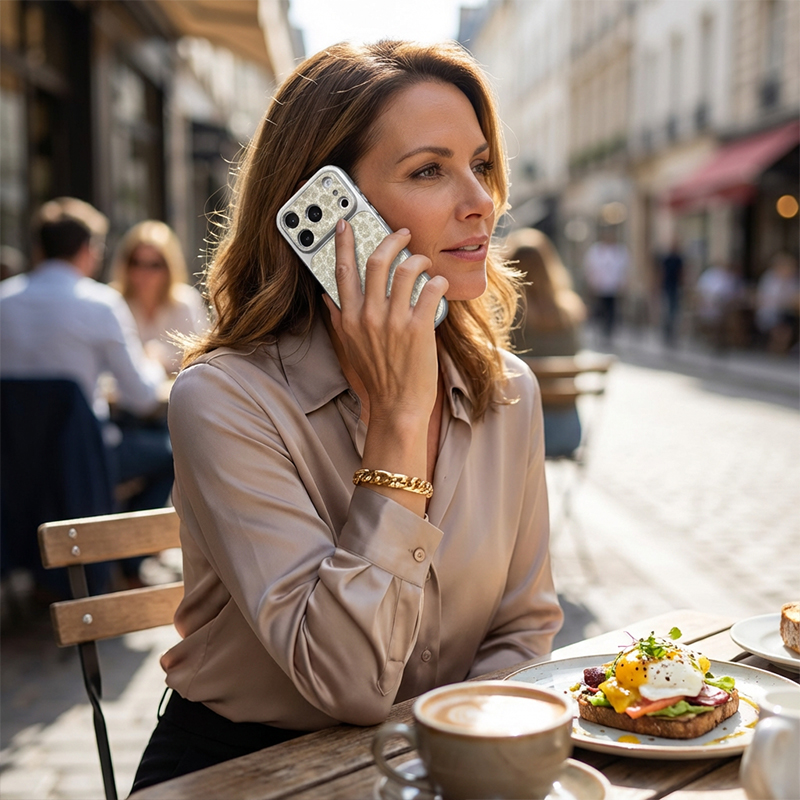 Θήκη τηλεφώνου με μοτίβο λεοπάρδαλης που αντιστέκεται στους κραδασμούς