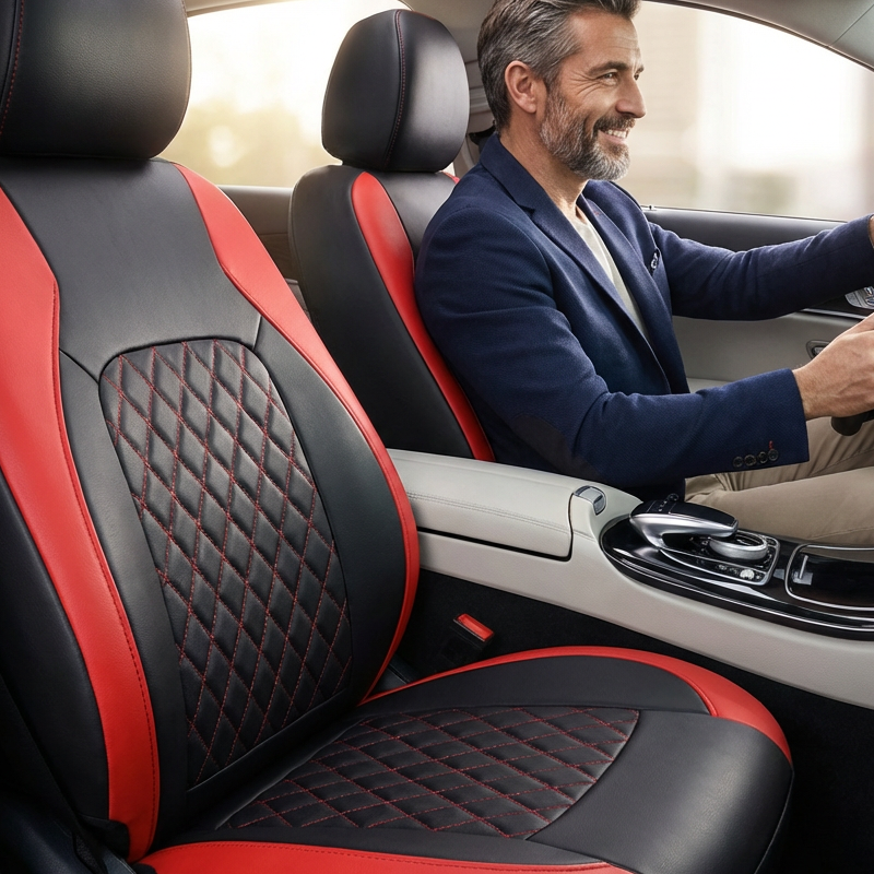 🚗Σετ 9 τεμαχίων δερμάτινων καλυμμάτων καθισμάτων αυτοκινήτου γενικής εφαρμογής
