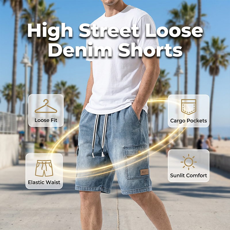 Ανδρικό τζιν σορτς High Street Loose