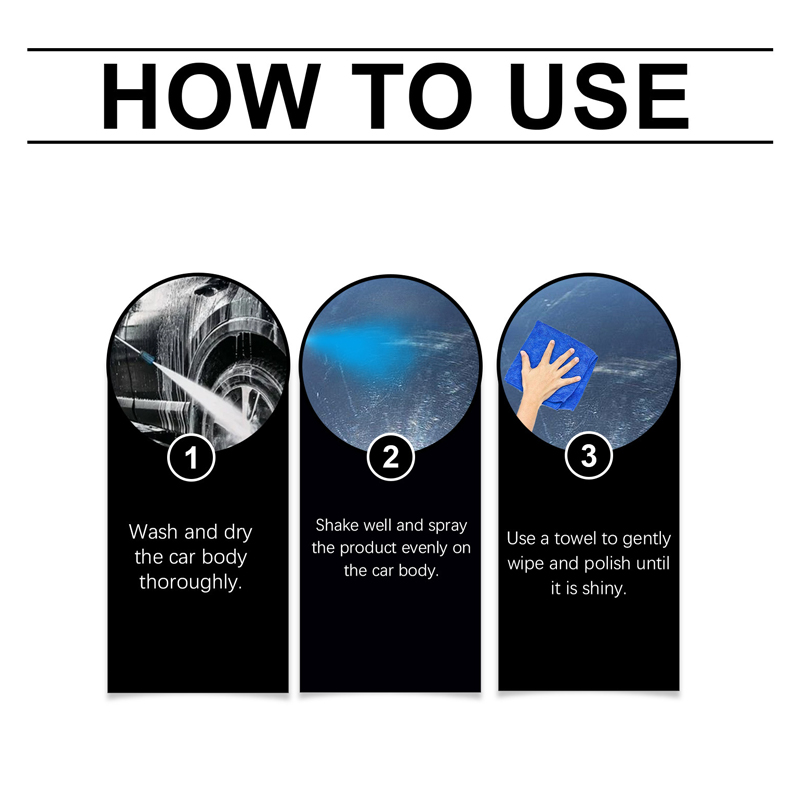 Αποτελεσματικό σπρέι γυαλίσματος για αυτοκίνητα με πετσέτα