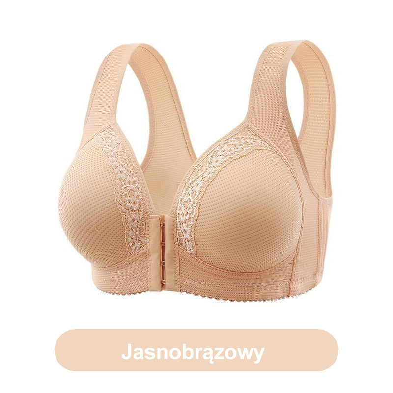 【1+1 Δωρεάν】Αναπνεύσιμο - Σουτιέν plus size που δένει μπροστά με μη ατσάλινους κρίκους
