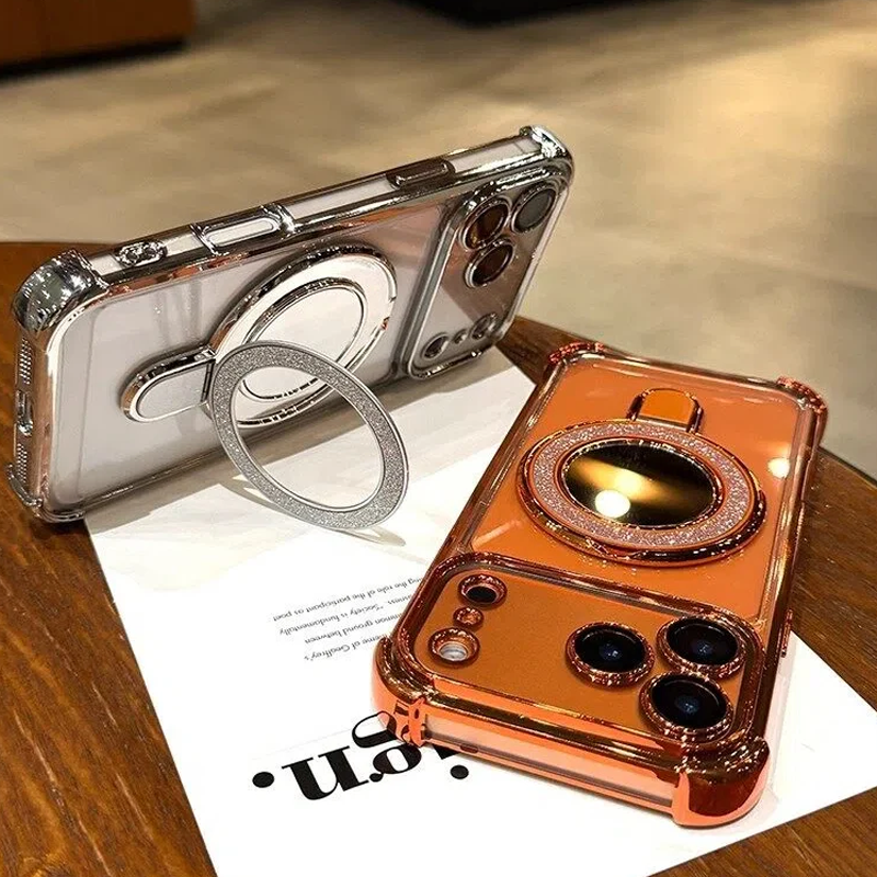 📱Μαγνητική θήκη τηλεφώνου με ενσωματωμένο καθρέφτη