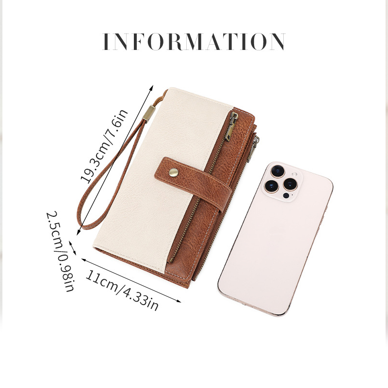 👛Γυναικείο πορτοφόλι RFID με τριπλό κλείσιμο σε ρετρό στυλ