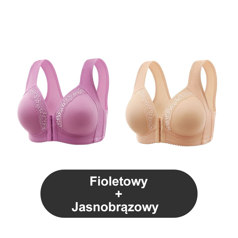 【1+1 Δωρεάν】Αναπνεύσιμο - Σουτιέν plus size που δένει μπροστά με μη ατσάλινους κρίκους