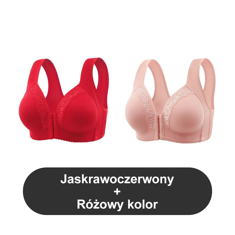 【1+1 Δωρεάν】Αναπνεύσιμο - Σουτιέν plus size που δένει μπροστά με μη ατσάλινους κρίκους