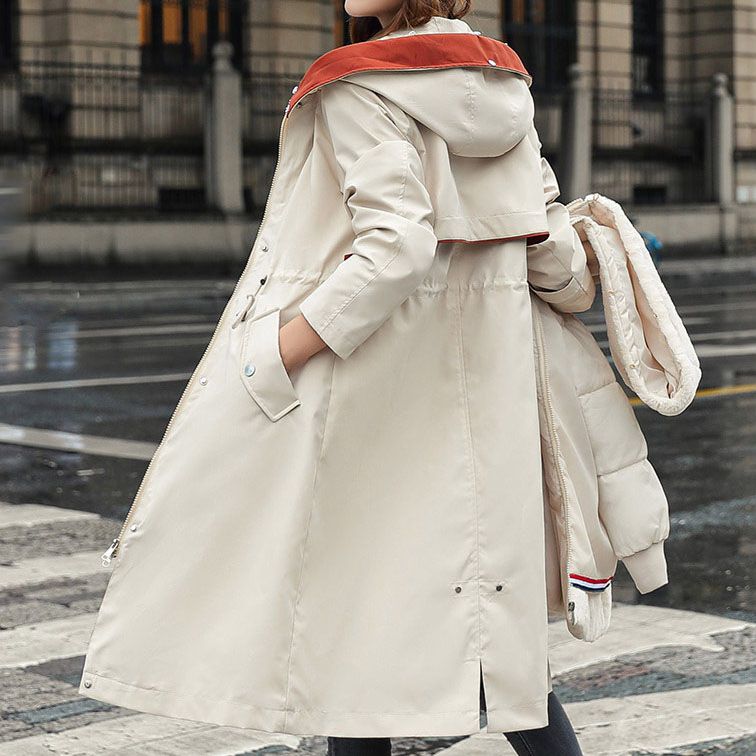 45%OFF❄️Χειμώνας-Ειδικά❄️Γυναικών χειμώνα με κουκούλα γούνινο κολάρο Casual παλτό Parka