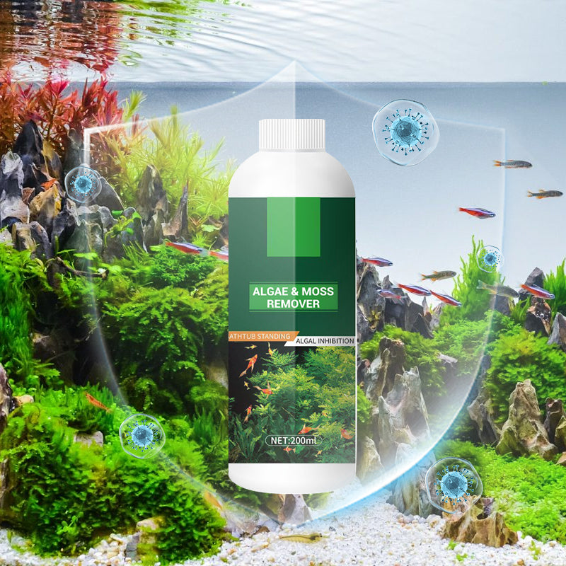 🎉 Algae & Moss Remover for Fish Tank - Safe Water Purification