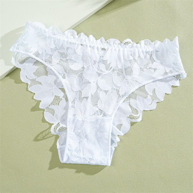 🔥1+1 ΔΩΡΕΑΝ!!🌸Γυναικείο εσώρουχο μπικίνι με φλοράλ δαντέλα και χαμηλή μέση