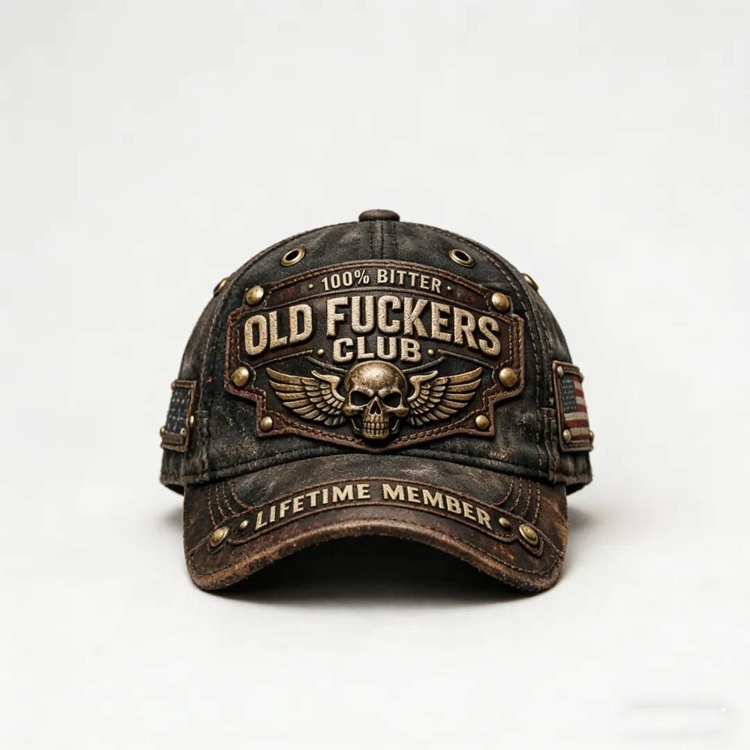🏆Flash Sale 60% OFF - ❤️Old Fuckers Club-Handmade Vintage Baseball Cap🎁-BUY 3 FREE SHIPPING
