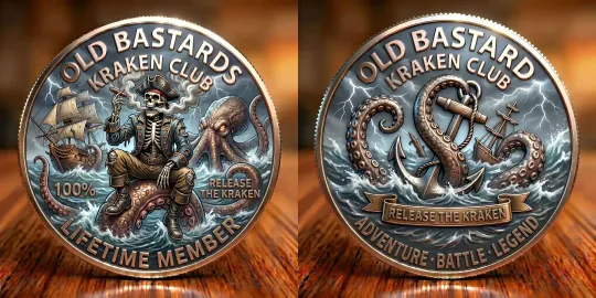 🏴‍☠️ OLD BASTARDS KRAKEN CLUB Challenge Coin