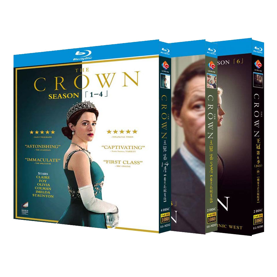 British Drama The Crown Season 1-6 Bluray Free Region Boxed