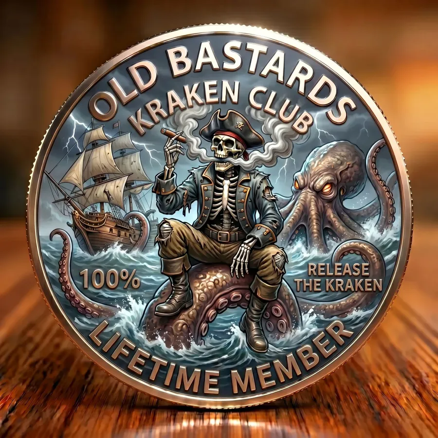 🏴‍☠️ OLD BASTARDS KRAKEN CLUB Challenge Coin