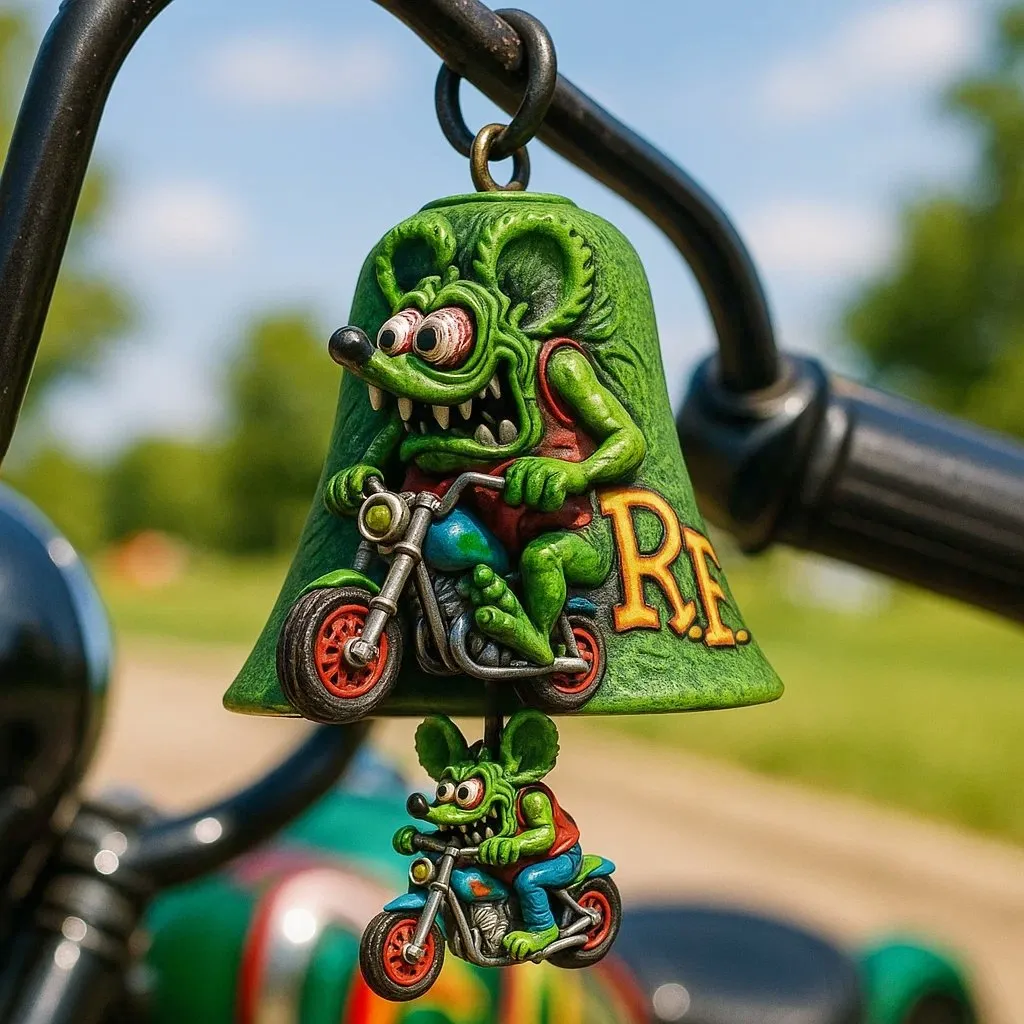 R.F. Motorcycle Guardian Bell with Rat Rider Design​