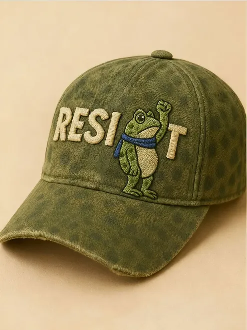 Unisex Portland Frog Resist Print Hat