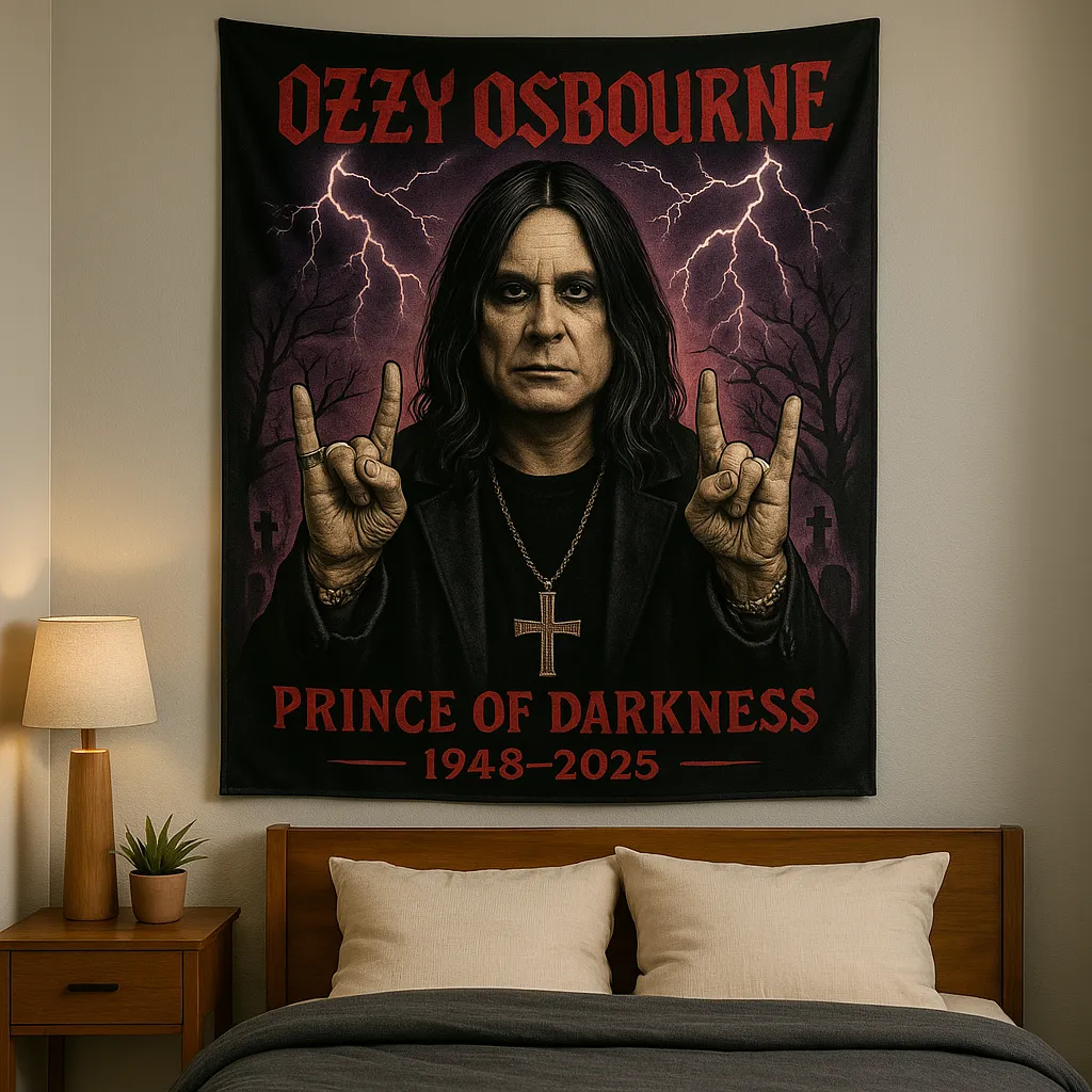 🕯️ Ozzy Memorial Tapestry