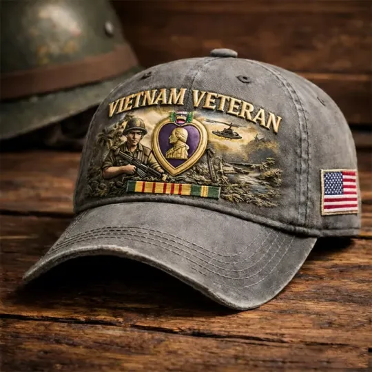 ✨Crafted by Hand Embroidery-Vietnam Veteran Commemorative Cap(✝️Keep Their Memory Alive)