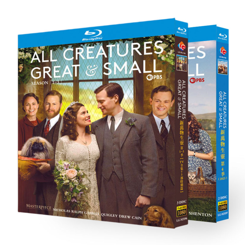 European Drama All Creatures Great and Small Season 1-4 Bluray All Region Discs 5 English Subtitle Boxed