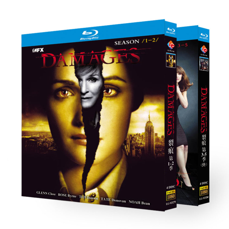 American Drama Damages Season 1-5 Bluray Free Region Boxed